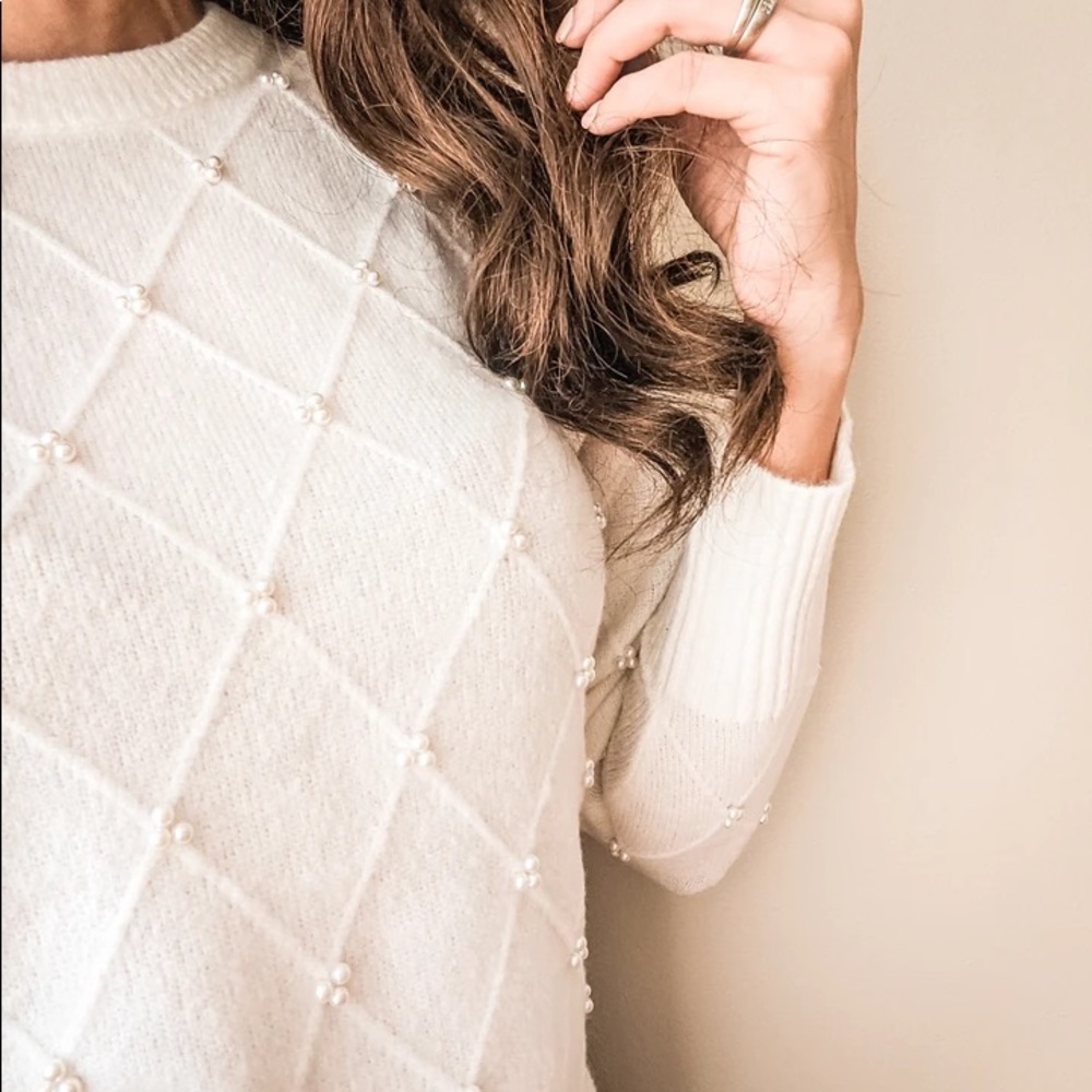 NWOT! - Black Tape | Chantilly Pearl Sweater - Picture 6 of 14